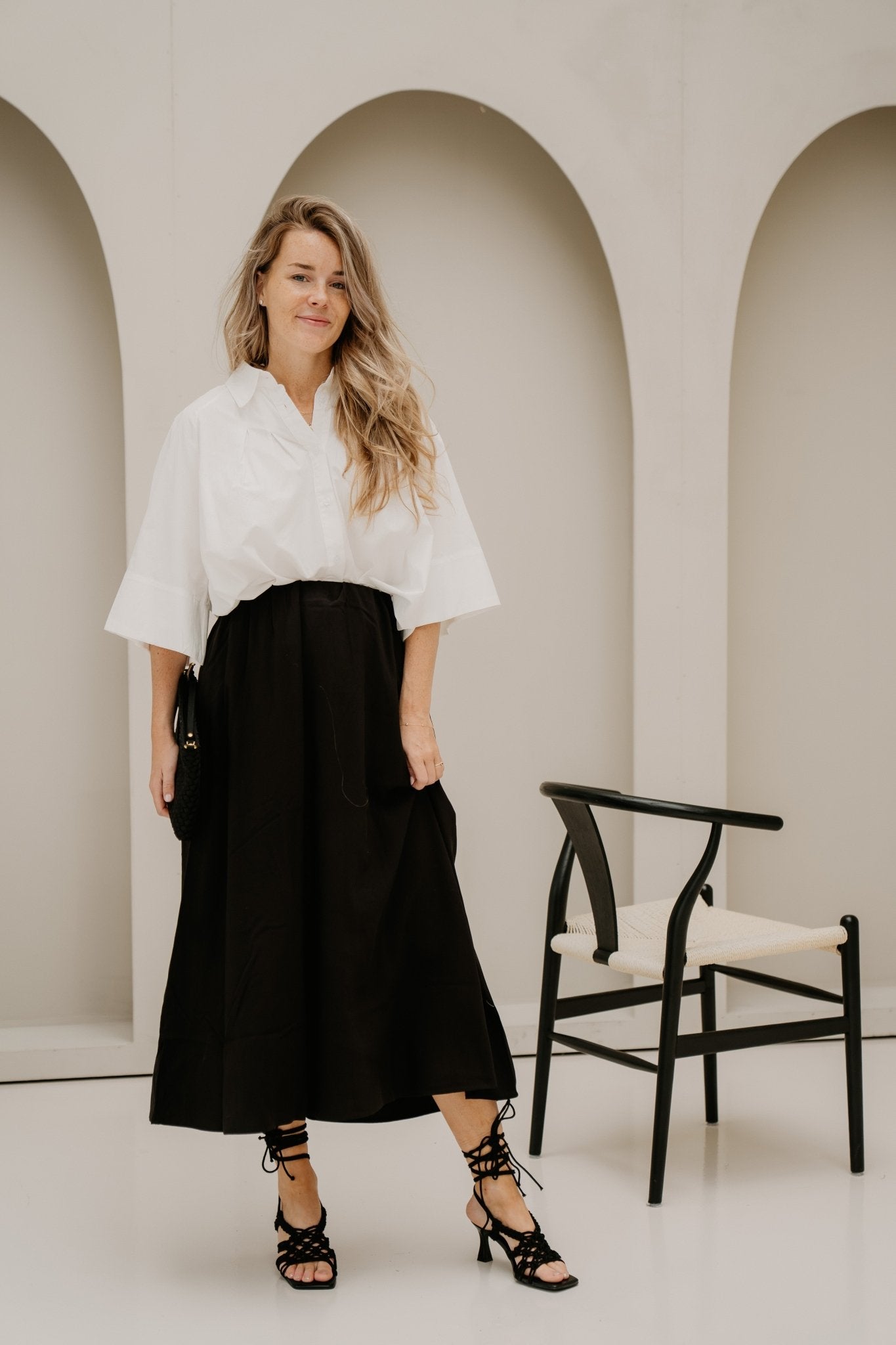 Objfia HW Midi Skirt Black - Bij Keesje - Object - Rokken