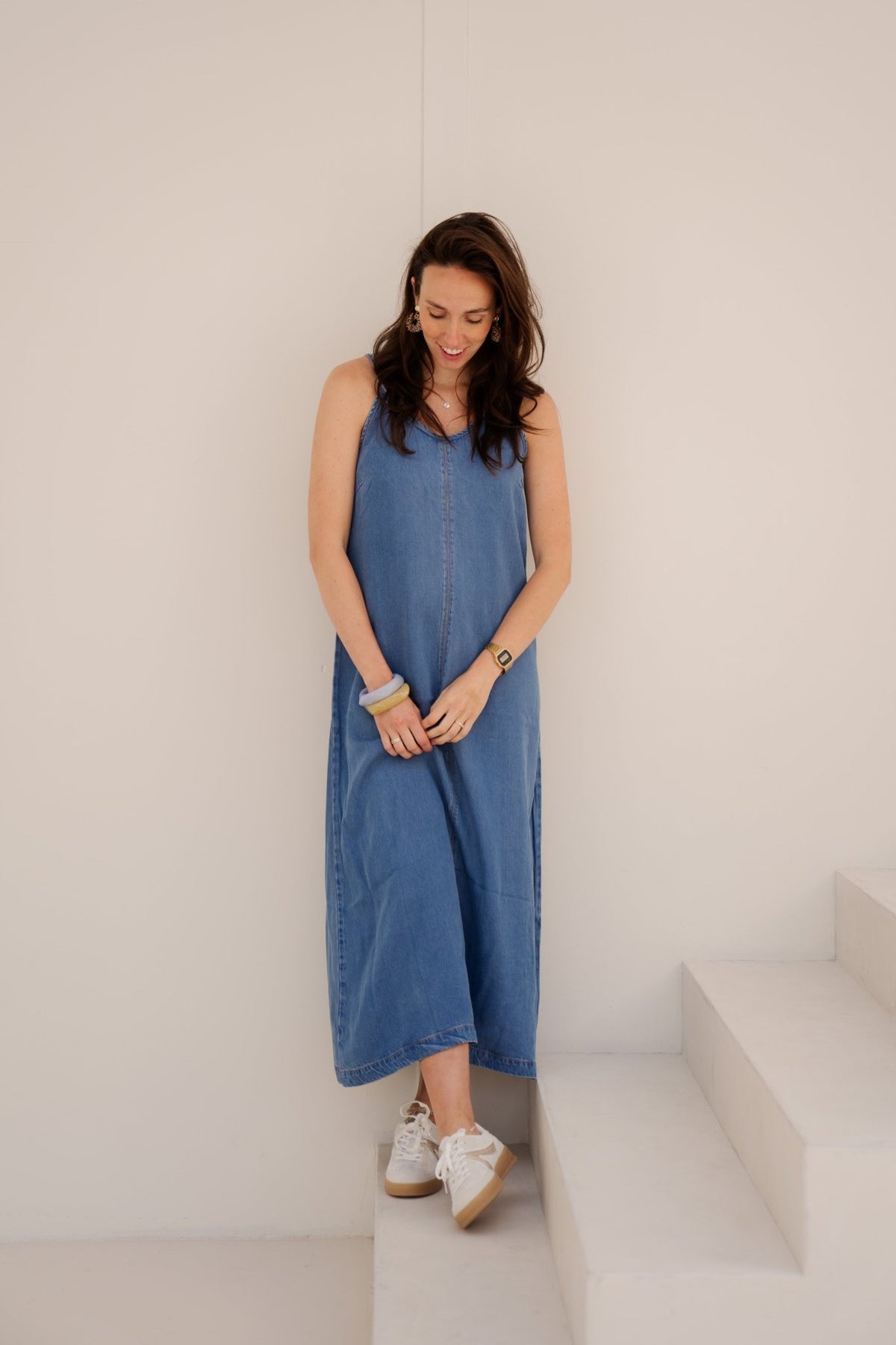 object denim dress OBJECT Dress in Blue Denim, Light Blue
