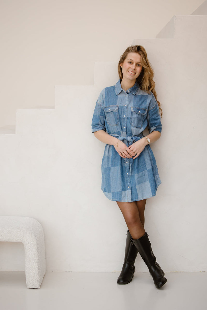 Objfrancey 2/4 denim dress - Bij Keesje - Object