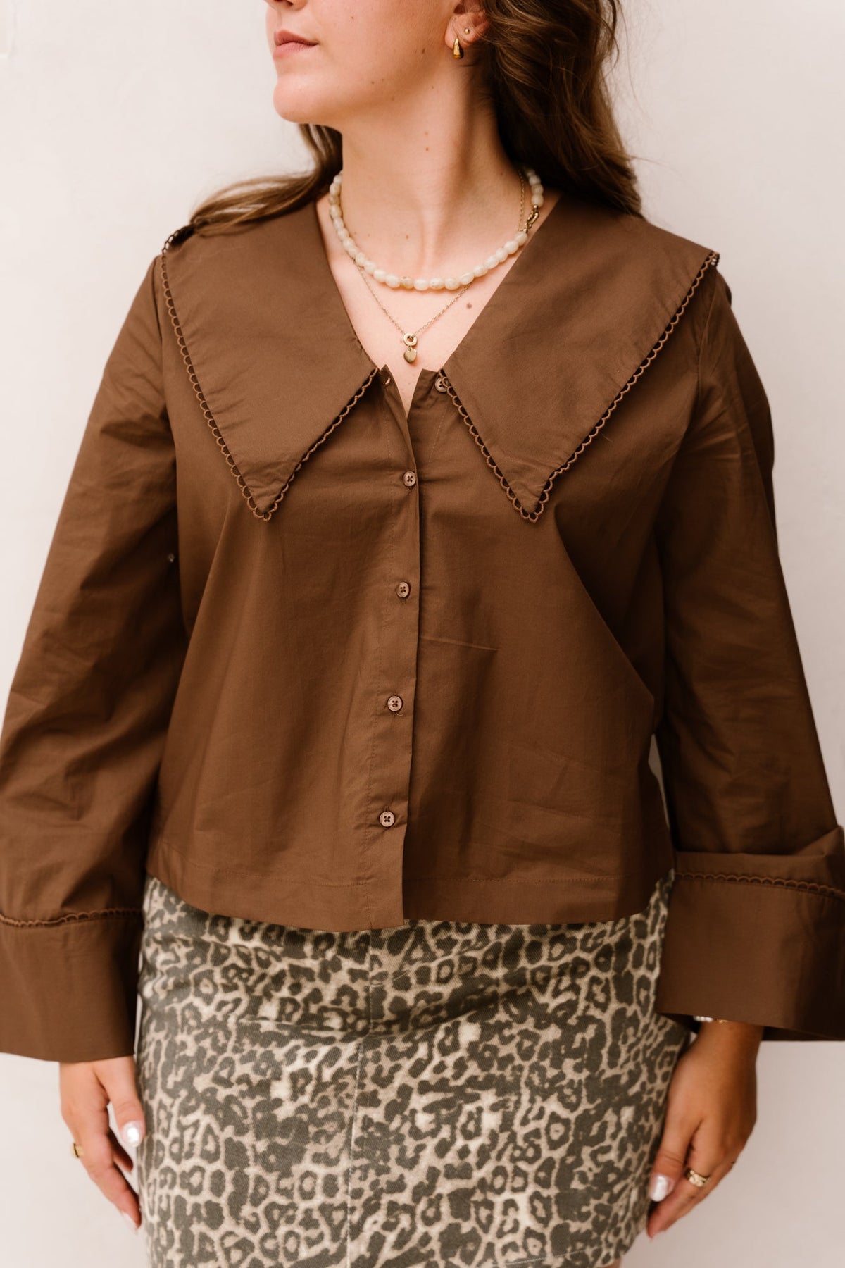Objhope Big Collar Shirt 146 Carafe - Bij Keesje - Object - Blouse