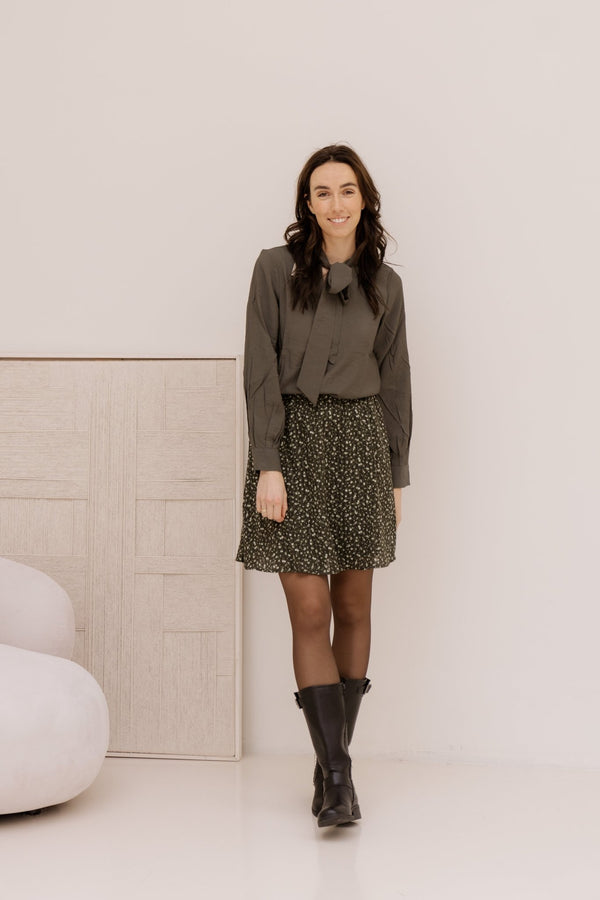 objjacira L/S RE bow shirt noos kambaba - Bij Keesje - Object