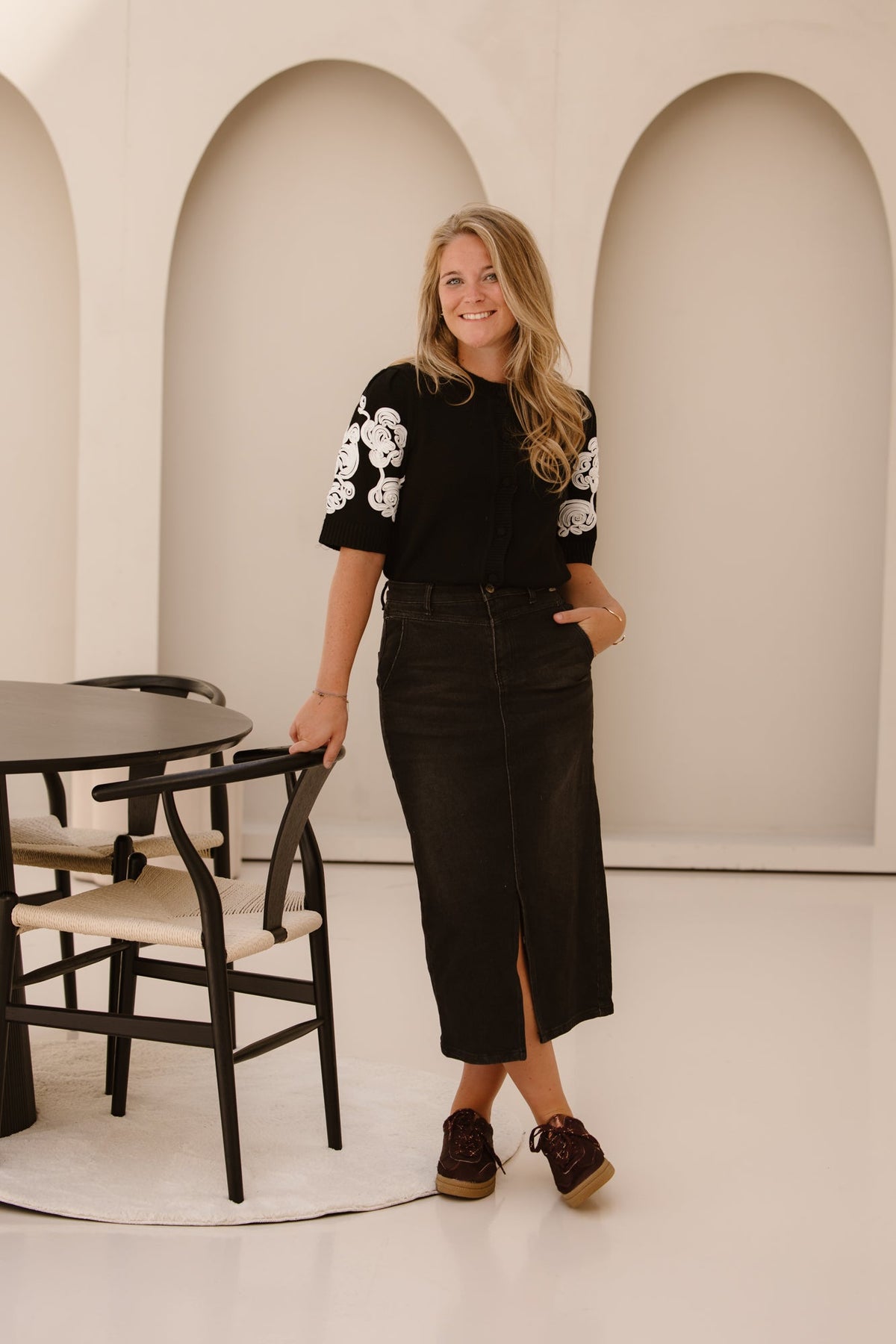 Objjane 2/4 cardigan black - Bij Keesje - Object