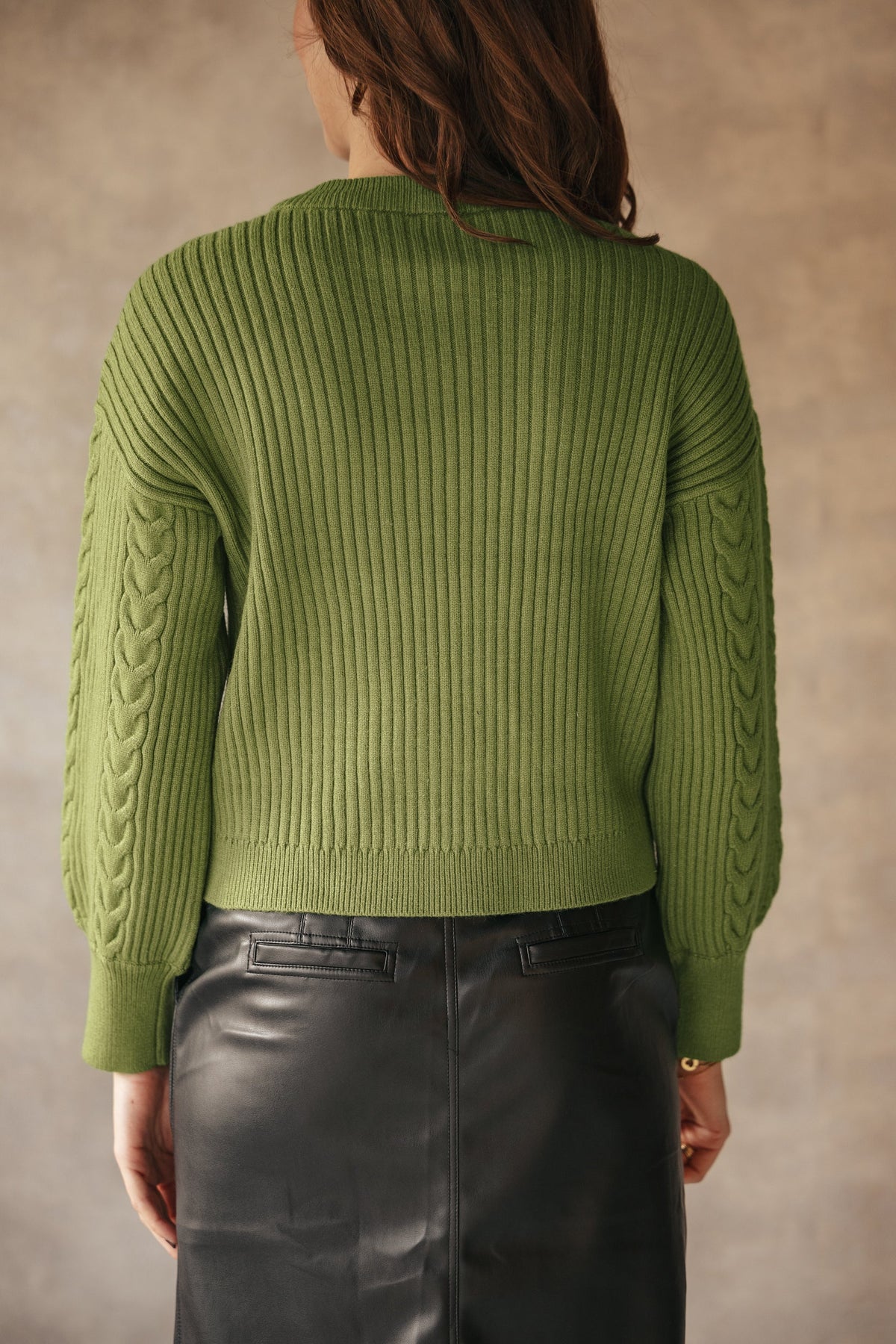 Objjony knit pullover green - Bij Keesje