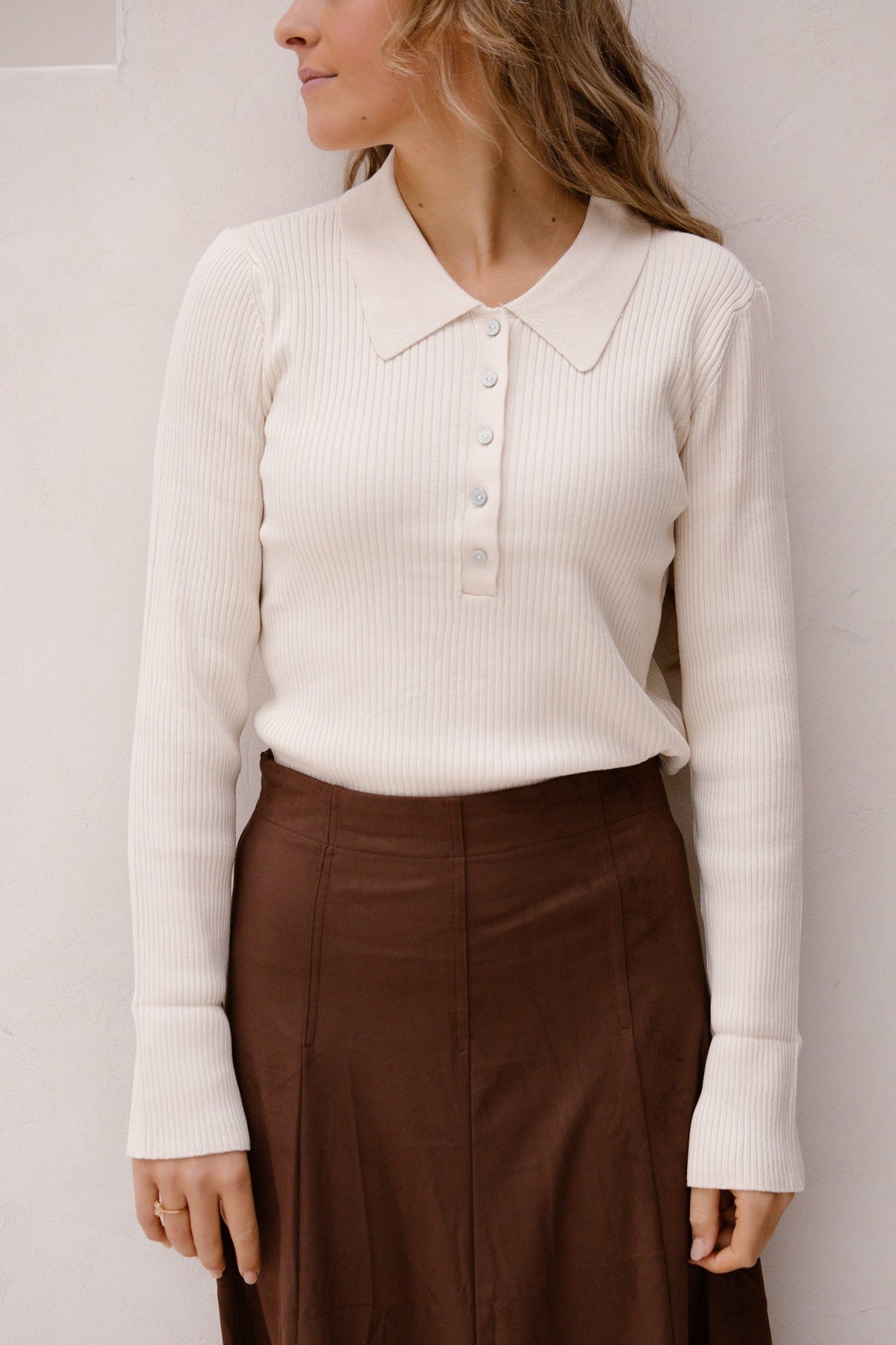 Objkelly Polo Knit Pullover Noos Birch - Bij Keesje - Object