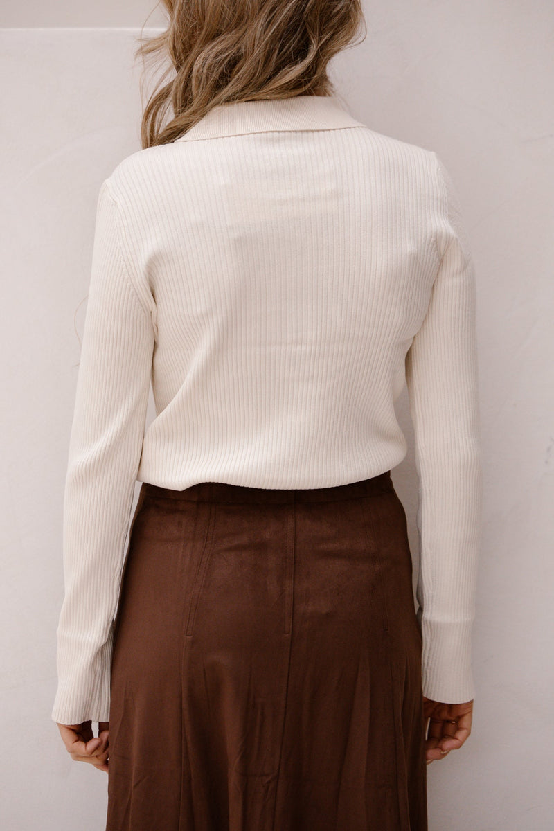 Objkelly Polo Knit Pullover Noos Birch - Bij Keesje - Object