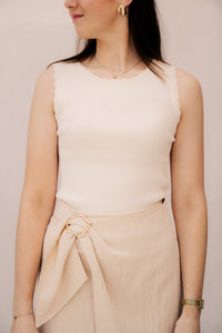 Objkelly S/L RE O - Neck Top Birch - Bij Keesje - Object - top