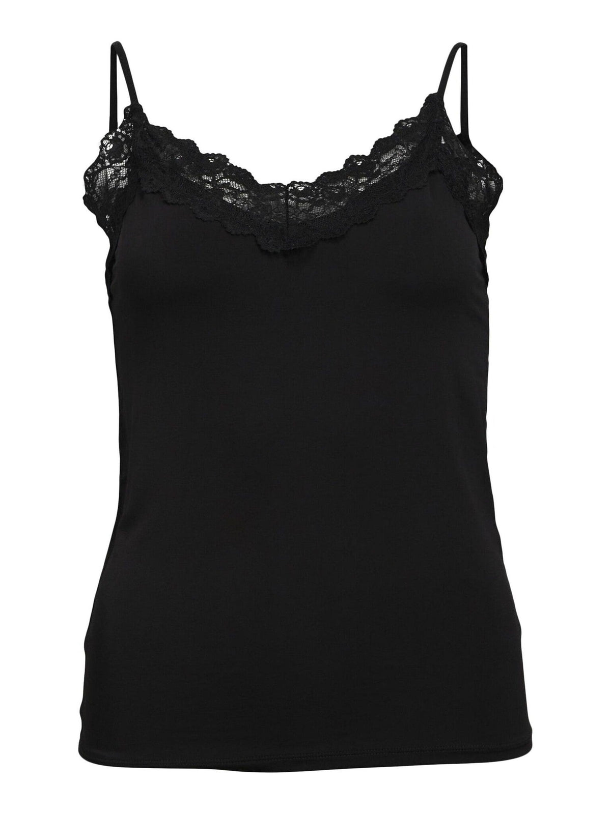 Objleena new lace singlet noos black - Bij Keesje - Object