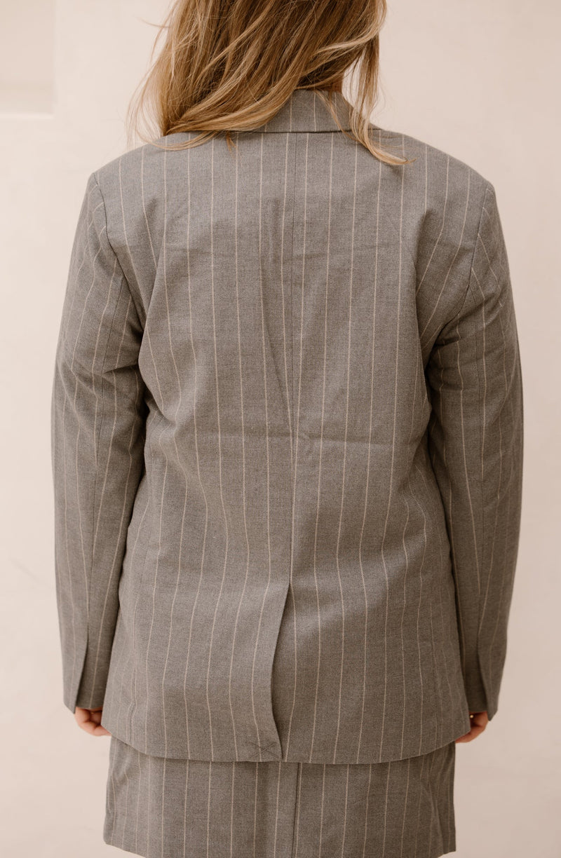 Objlisa lo blazer noos black medium grey melange - Bij Keesje - Object