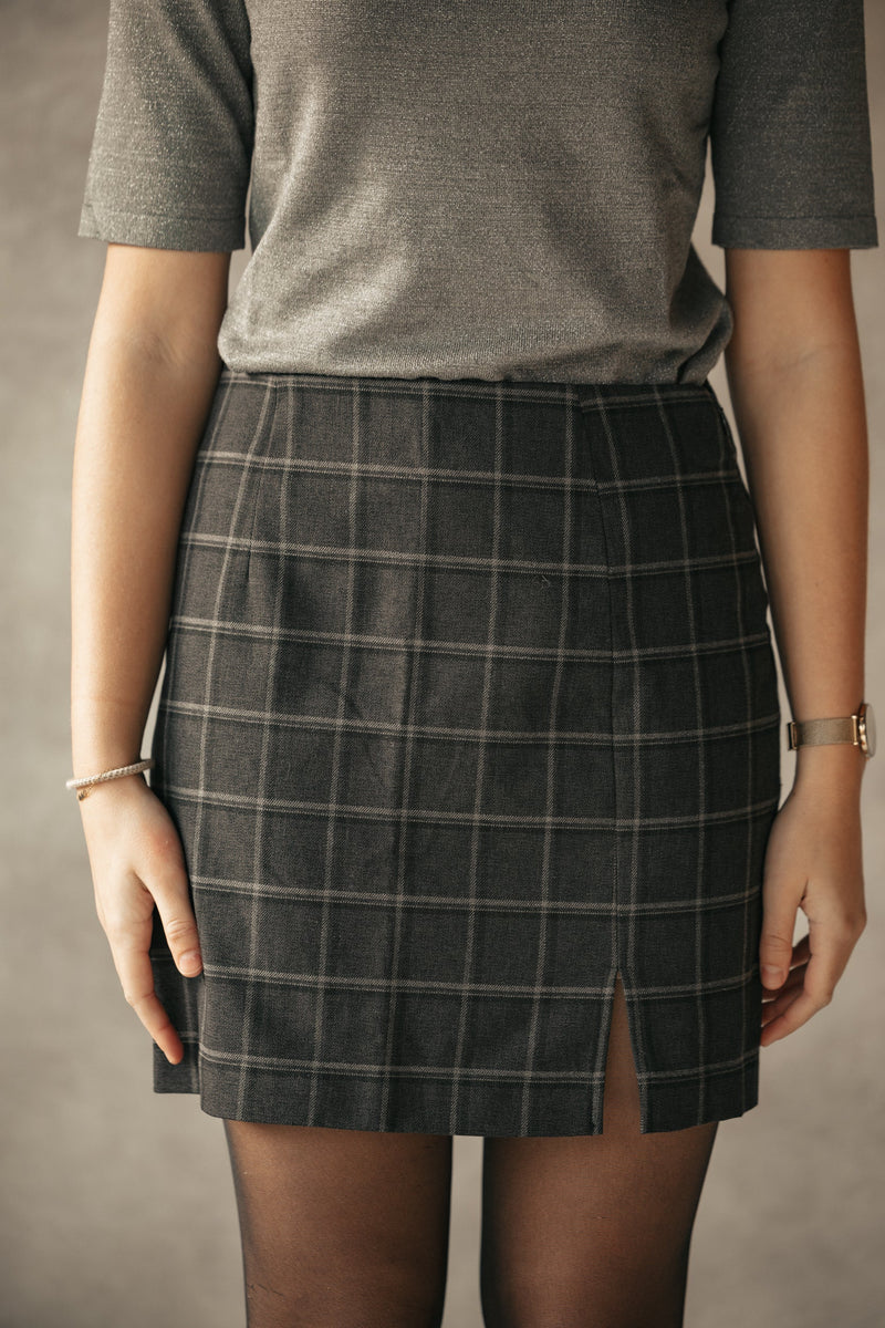 Objlisa skirt dark grey melange - Bij Keesje