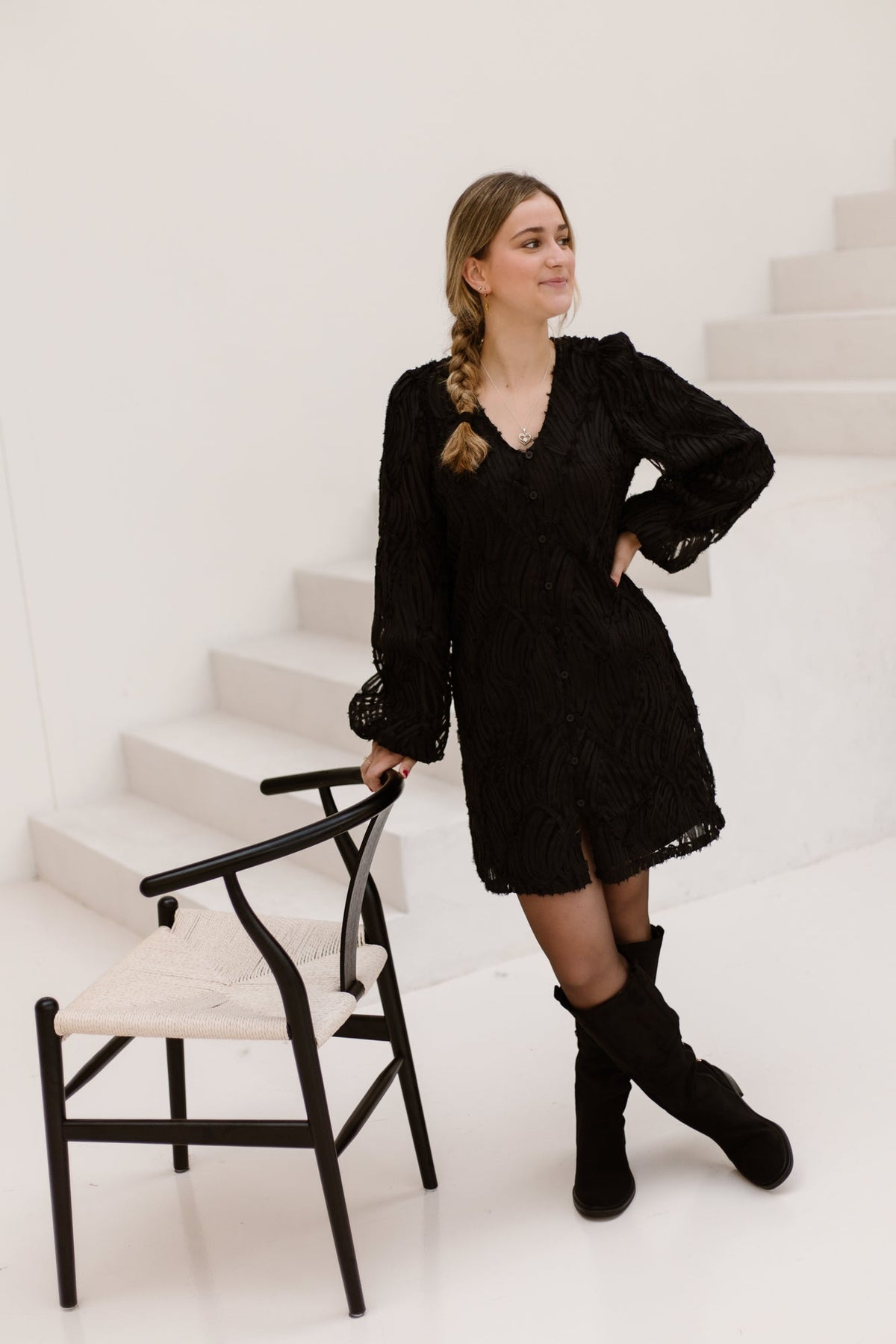 Objlucie luka dress black - Bij Keesje - Object - Jurk