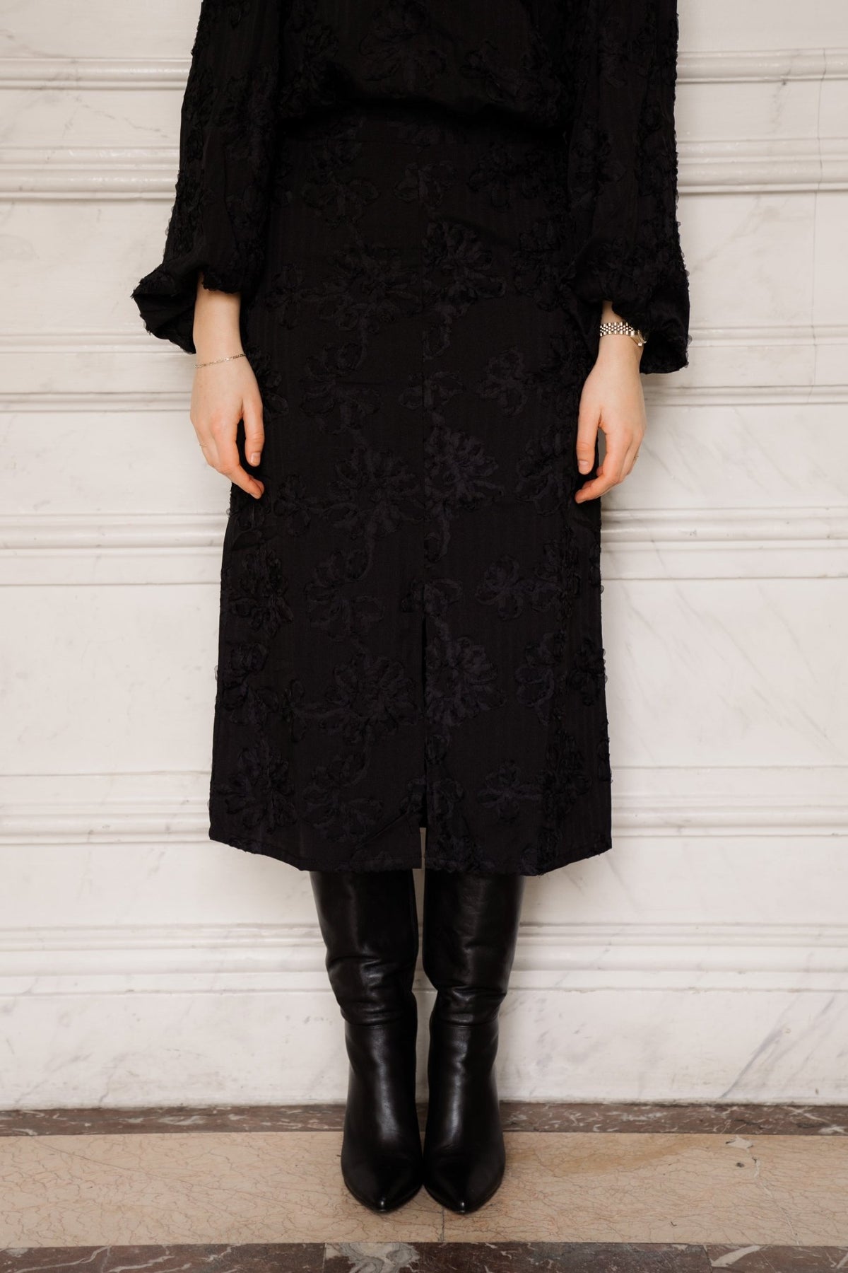 Objlula Midi Skirt Black - Bij Keesje - Object