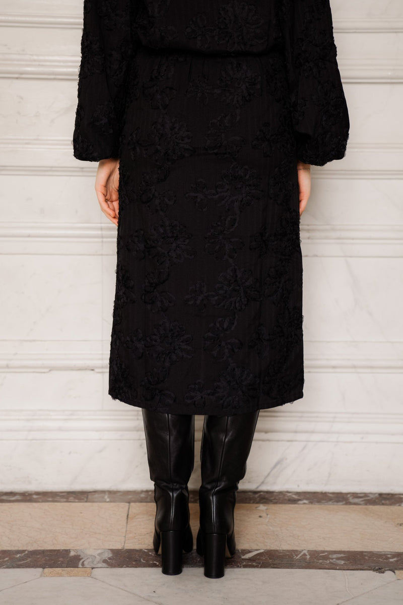 Objlula Midi Skirt Black - Bij Keesje - Object