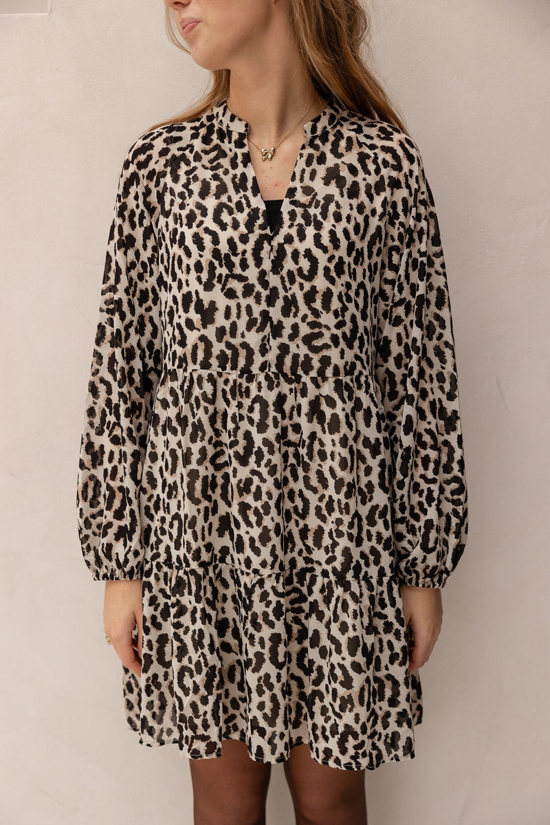 Objmila gia dress leopard print - Bij Keesje - Object