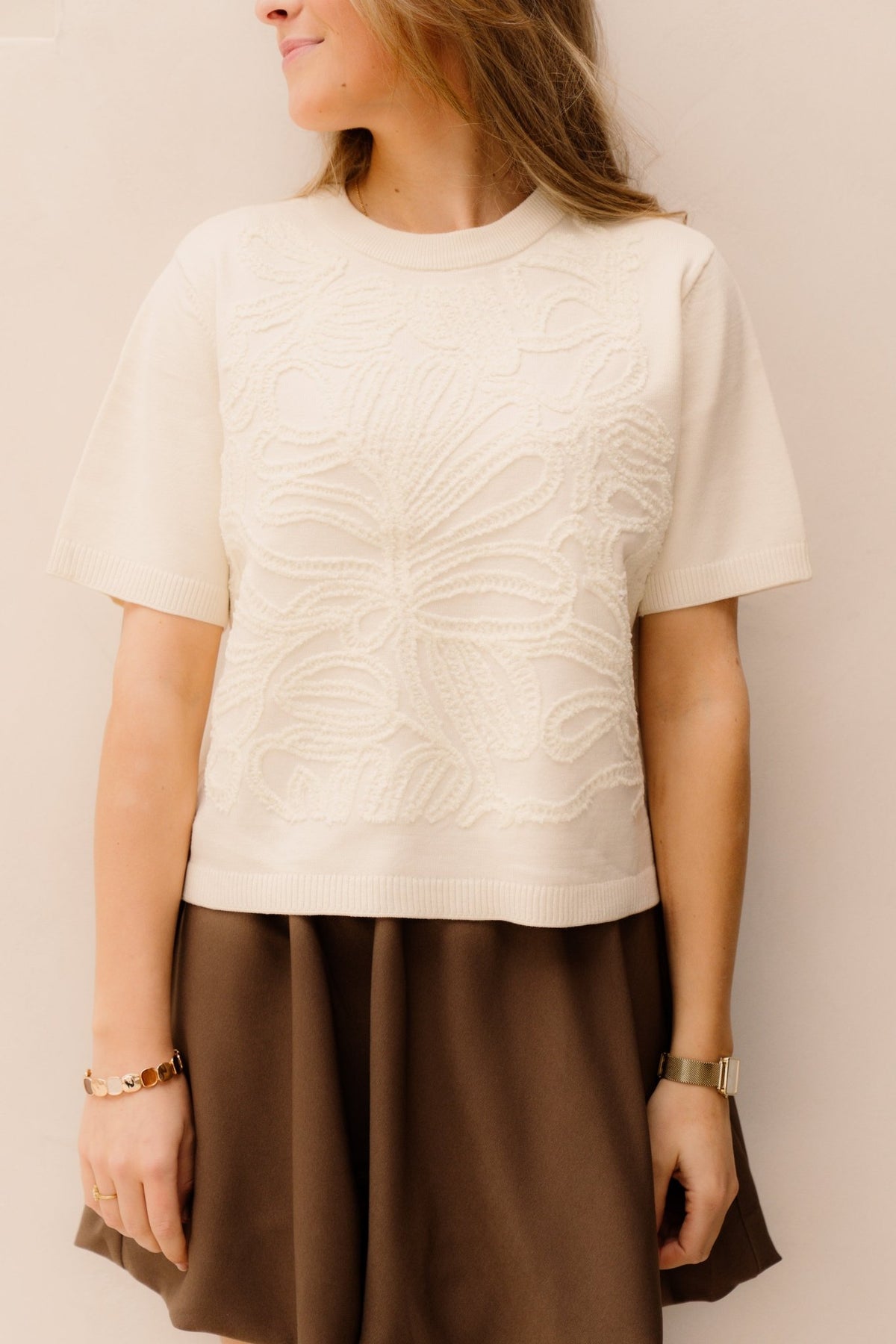 Objmini Knit Pullover Birch - Bij Keesje - Object - top