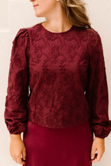 Objmya L/S Top Windsor Wine