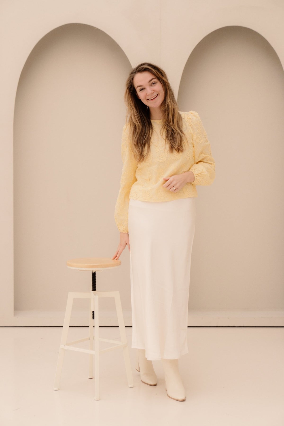 Objmya RE L/S top noos sunlight - Bij Keesje - Object - Blouse