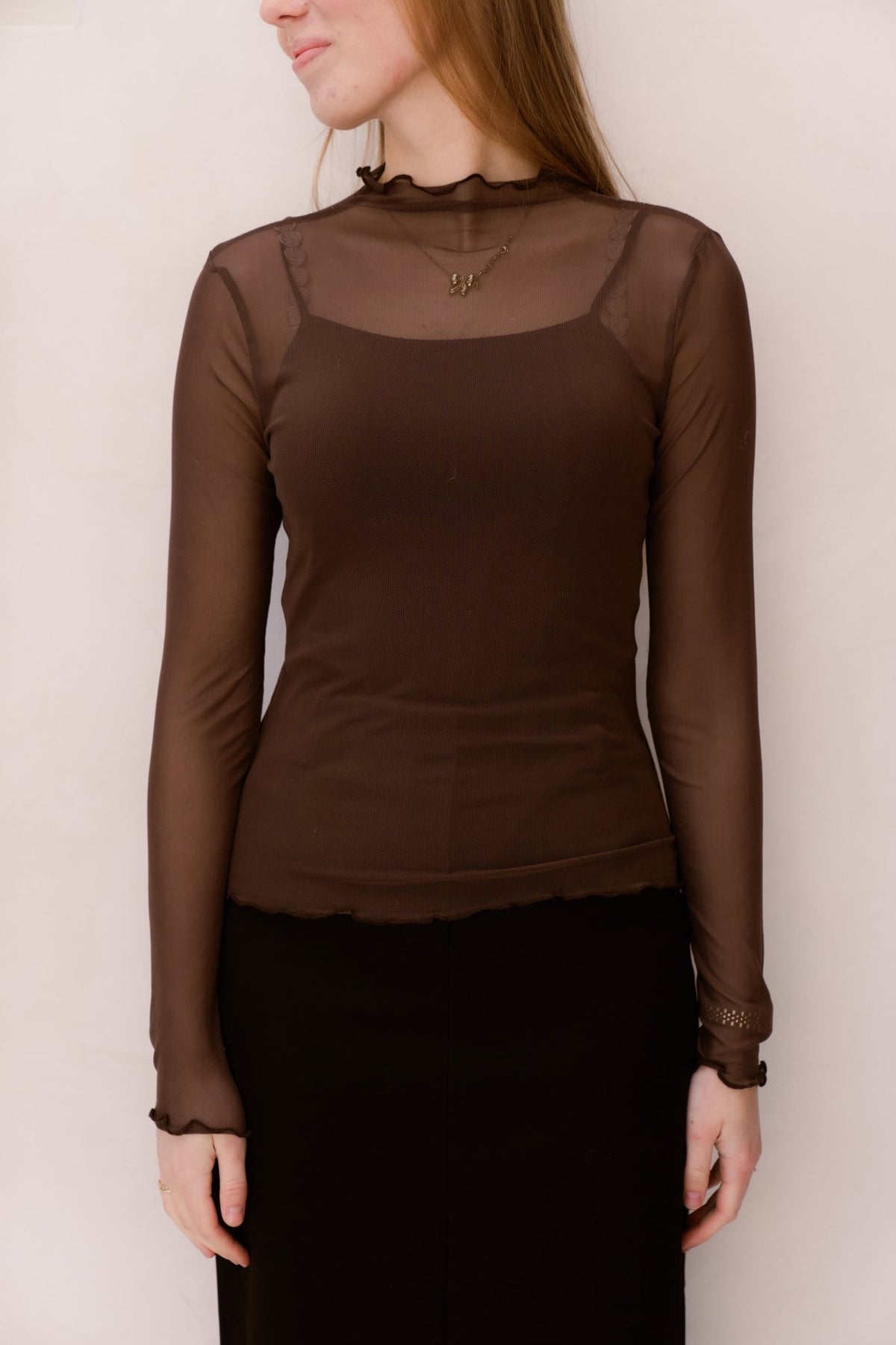 Objnela LS Mesh Top Rep Seal Brown - Bij Keesje - Object