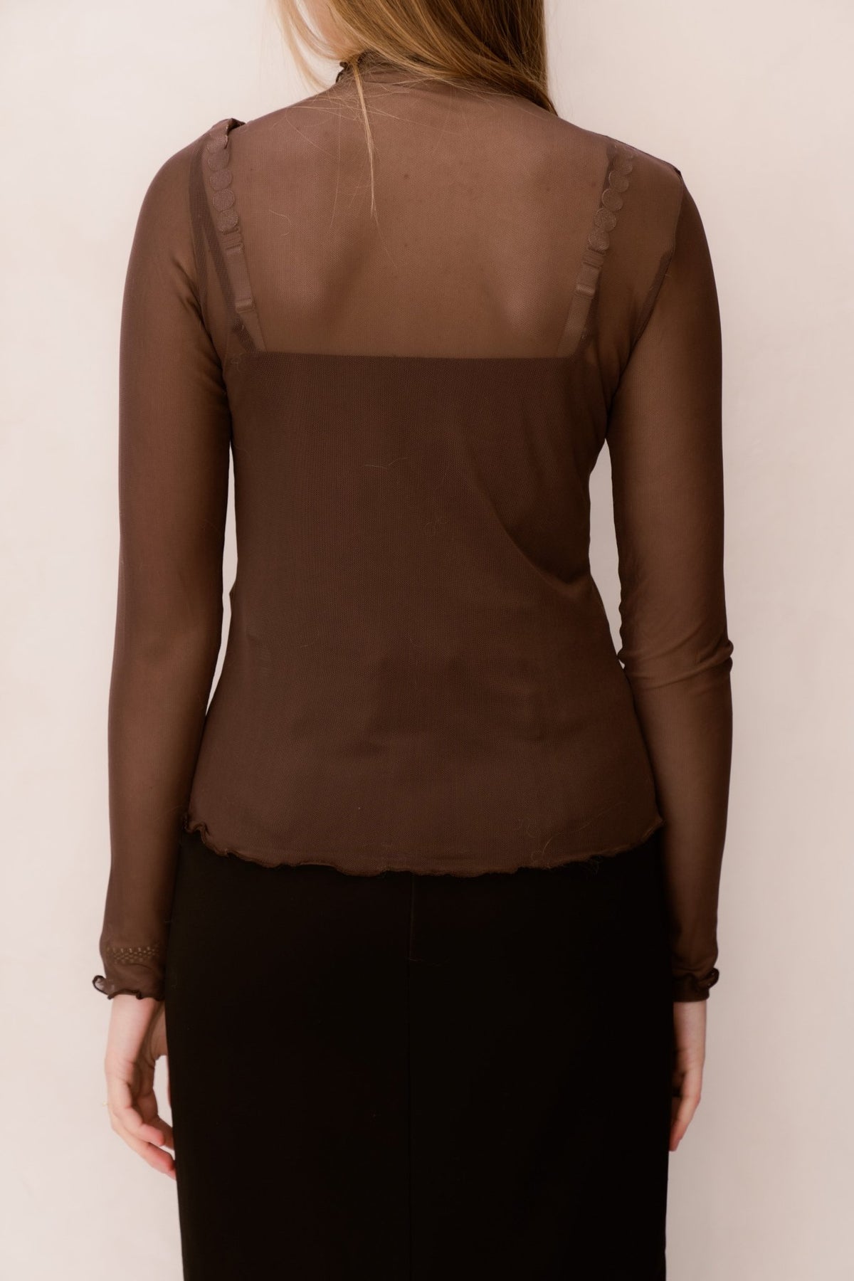 Objnela LS Mesh Top Rep Seal Brown - Bij Keesje - Object