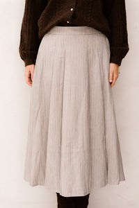Objnimra pleat skirt grey melange - Bij Keesje - Object - Rok
