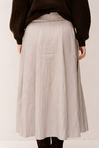 Objnimra pleat skirt grey melange - Bij Keesje - Object - Rok