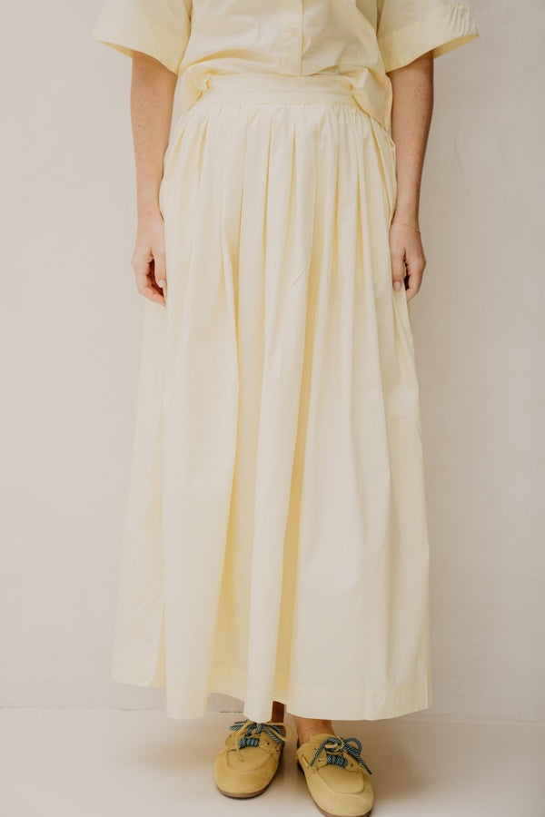 Objpaige HW Skirt Rep Pastel Yellow - Bij Keesje - Object - Rokken