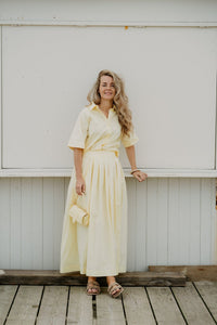 Objpaige HW Skirt Rep Pastel Yellow - Bij Keesje - Object - Rokken