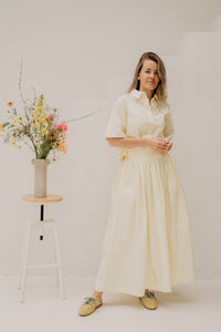 Objpaige HW Skirt Rep Pastel Yellow - Bij Keesje - Object - Rokken