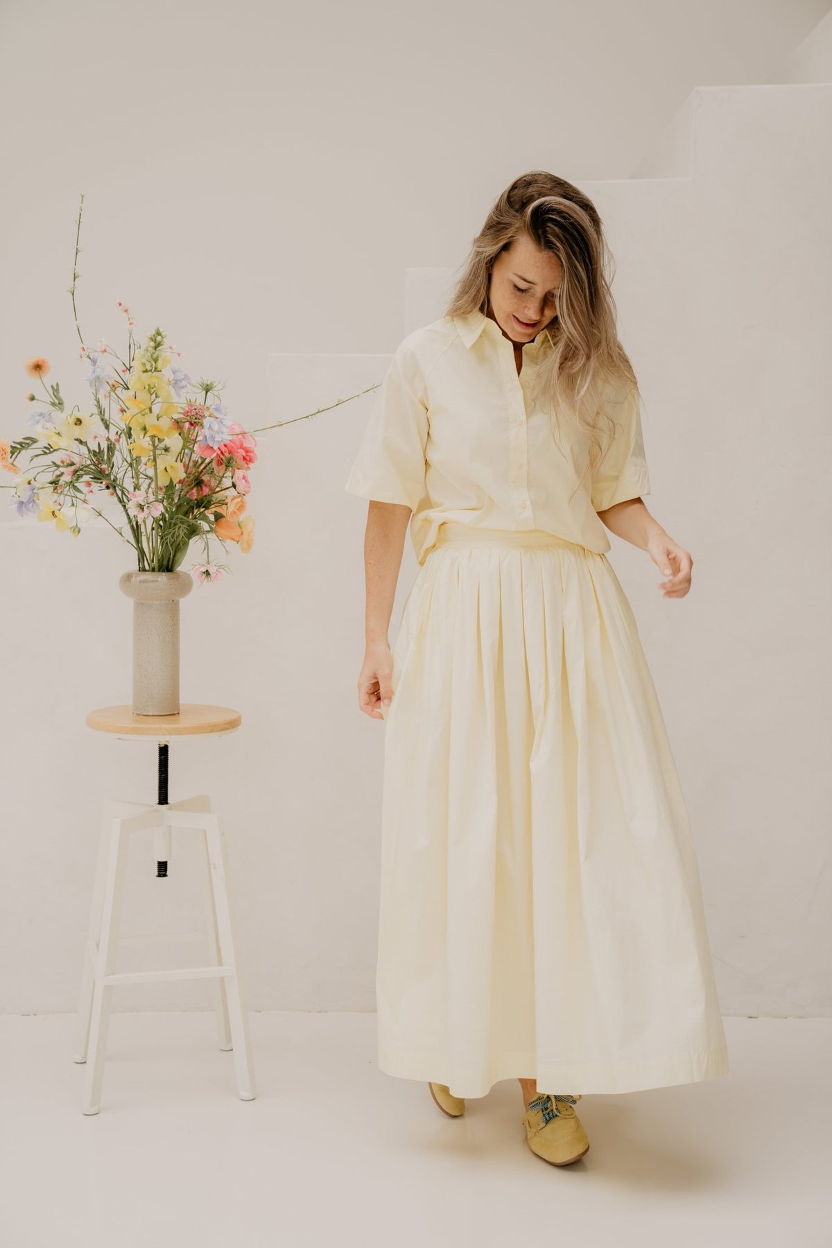 Objpaige RE Shirt Pastel Yellow - Bij Keesje - Object - Blouse
