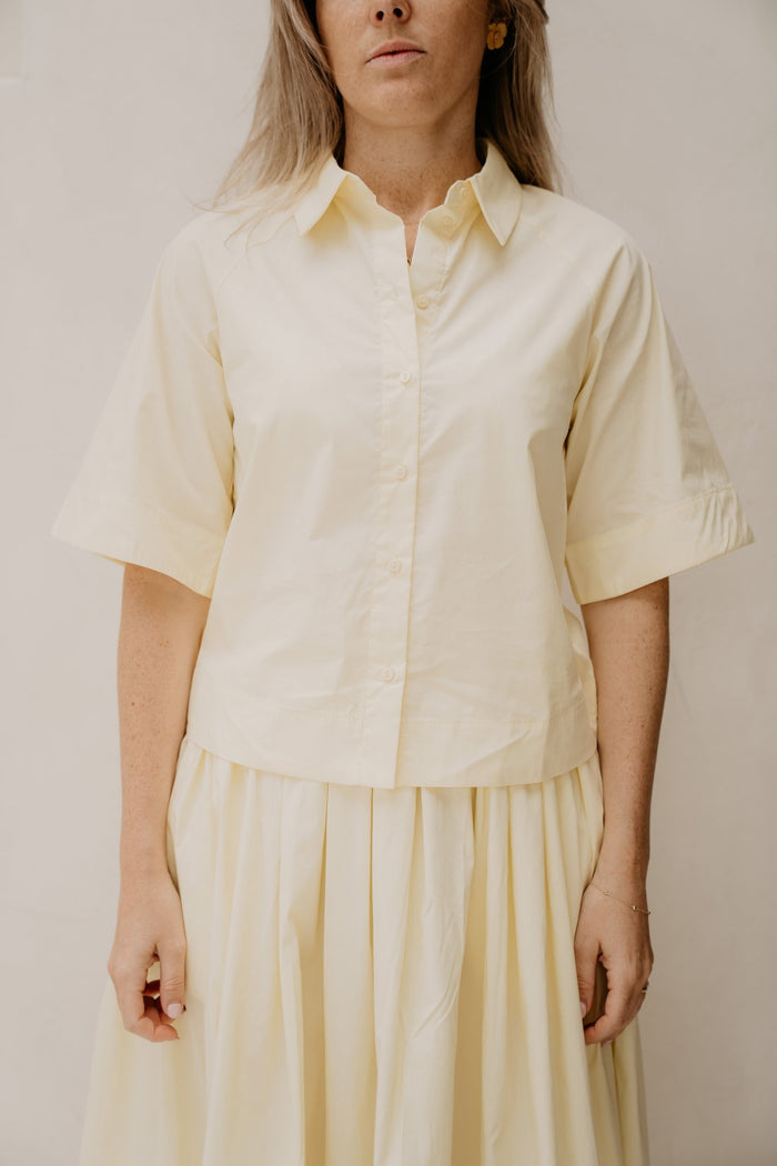 Objpaige RE Shirt Pastel Yellow - Bij Keesje - Object - Blouse