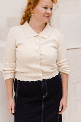 Objparya thess knit cardigan birch