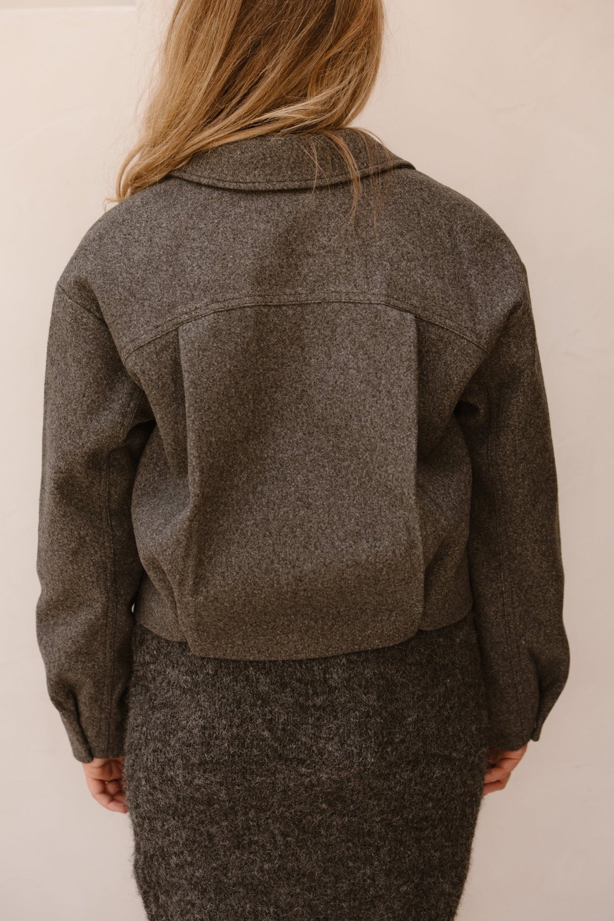 Objpolly short jacket dark grey - Bij Keesje - Object