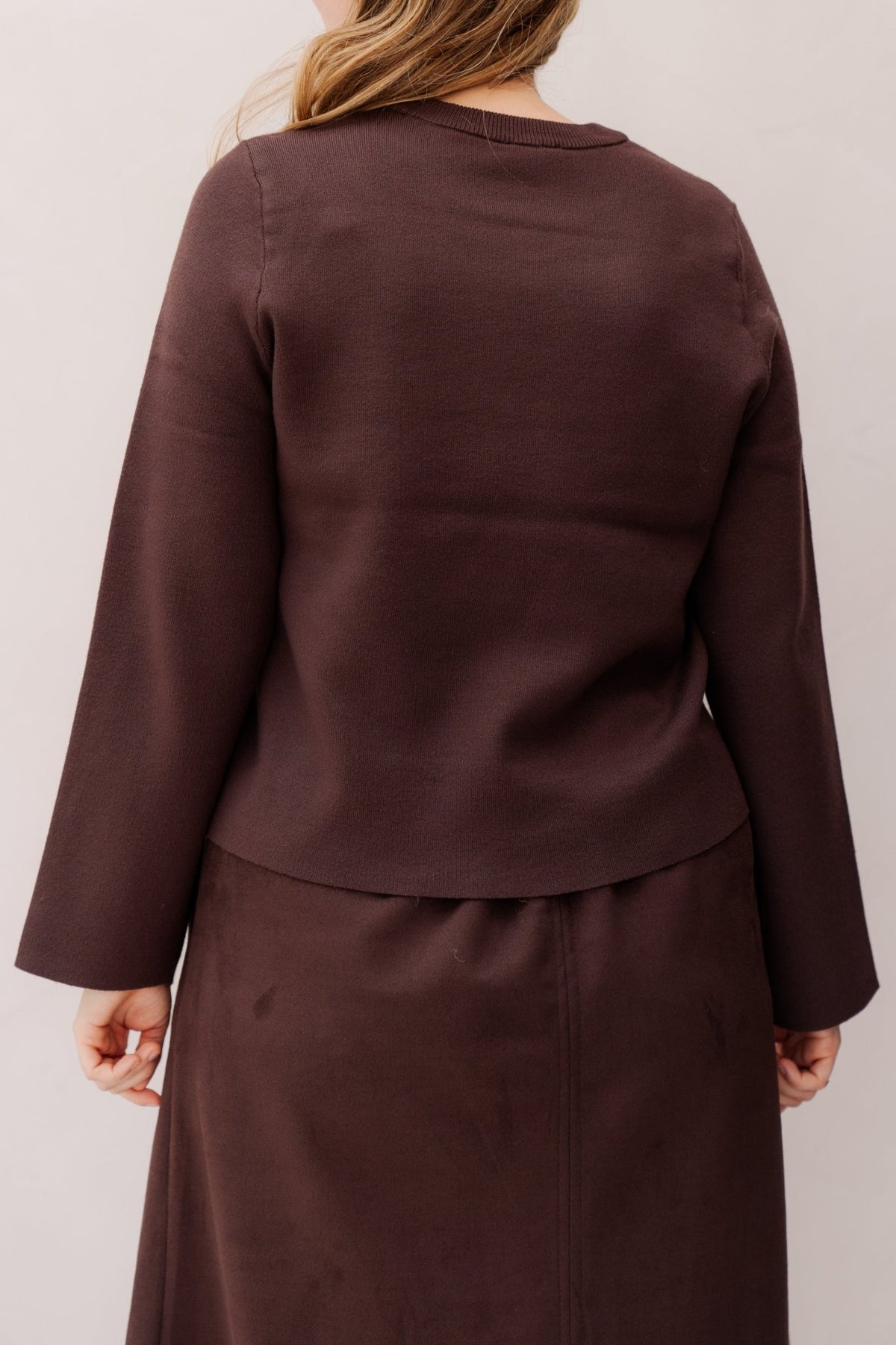 Objreynard o - neck pullover noos seal brown - Bij Keesje - Object