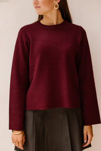 Objreynard O-neck Pullover Noos Windsor Wine - Bij Keesje - Object - Trui