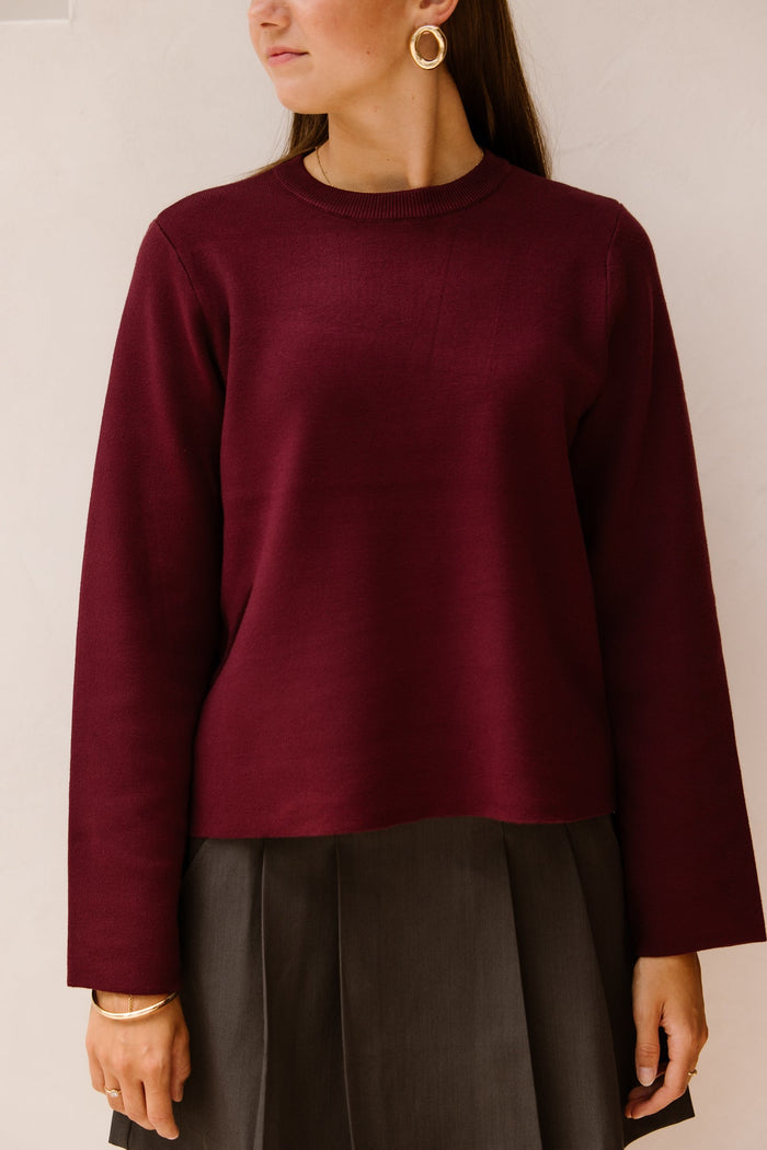 Objreynard O-neck Pullover Noos Windsor Wine - Bij Keesje - Object - Trui