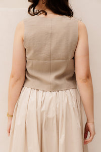 Objrini RE Waistoat noos Desert Taupe - Bij Keesje - Object - Gilet