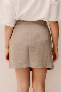 Objrini Short Wrap Skirt Desert Taupe - Bij Keesje - Object - Rok