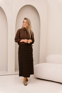 Objrosie L/S Re Shirt Noos Seal Brown - Bij Keesje - Object - jas