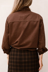 Objrosie L/S Re Shirt Noos Seal Brown - Bij Keesje - Object - jas