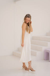 Objsanne lo strap dress div sandshell - Bij Keesje - Object - Jurk