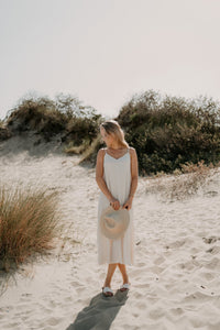 Objsanne lo strap dress div sandshell - Bij Keesje - Object - Jurk