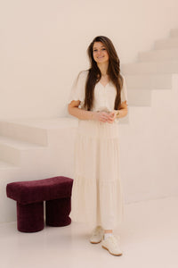 Objsanne MW Long Layer Skirt Noos Sandshell - Bij Keesje - Object - rok