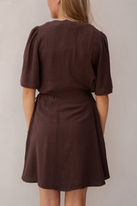 Objsanne Short Dress Seal Brown - Bij Keesje - Bij Keesje - Jurk