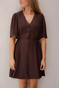 Objsanne Short Dress Seal Brown - Bij Keesje - Bij Keesje - Jurk