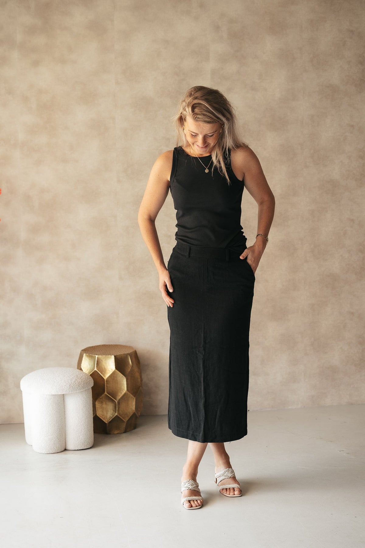 Objsanne skirt black - Bij Keesje