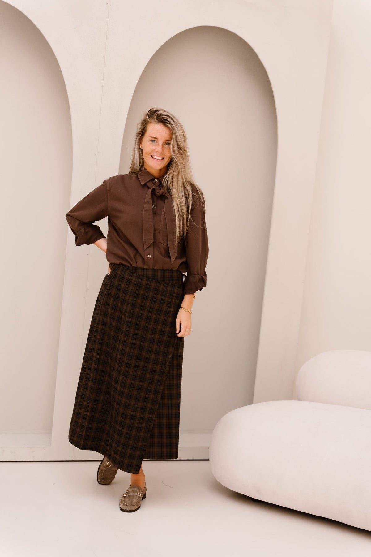 Objsoley Reese Re Midi Wrap Skirt Carafe/Blue Shado - Bij Keesje - Object - Rokken