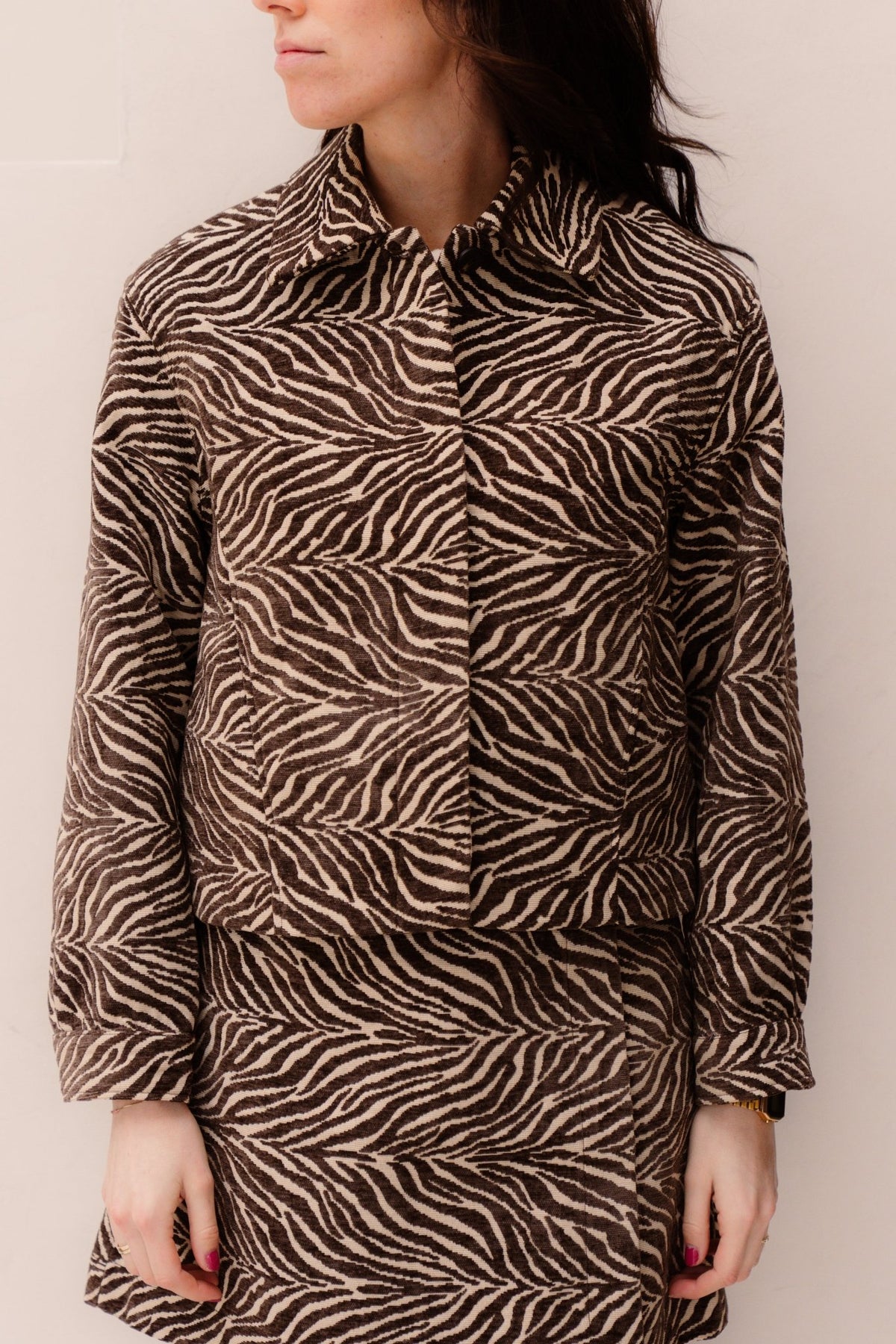 Objthea Short Jacket Morel Birch - Bij Keesje - Object - Jas