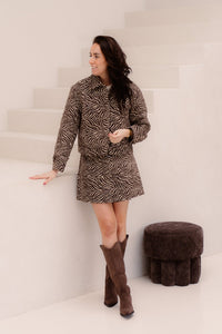Objthea Short Jacket Morel Birch - Bij Keesje - Object - Jas