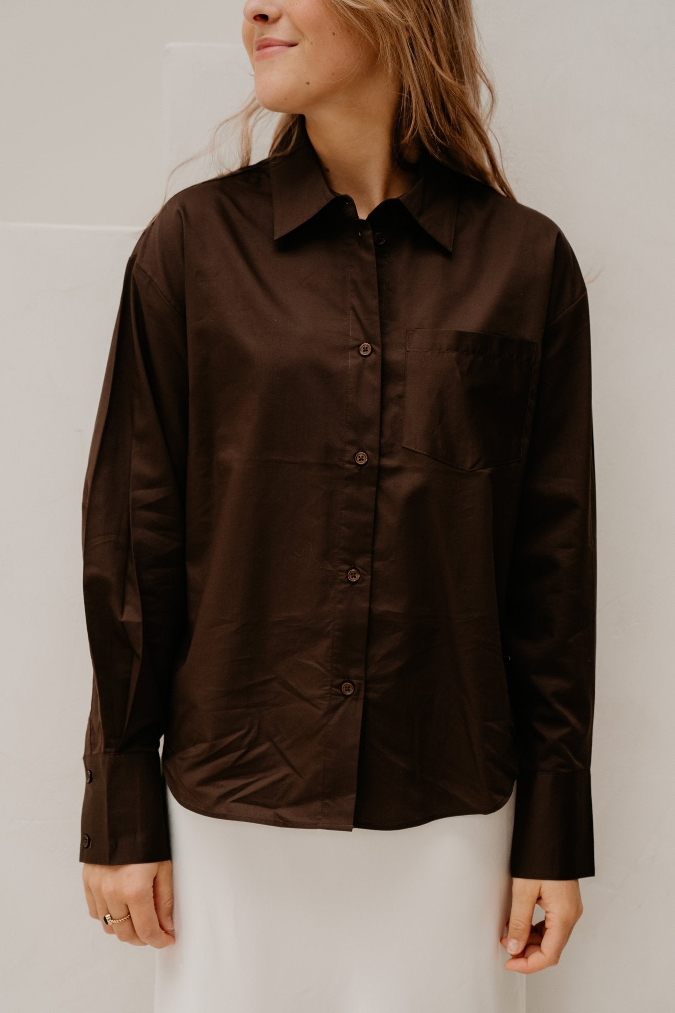 Objzila L/S Shirt Seal Brown - Bij Keesje - Object - Top