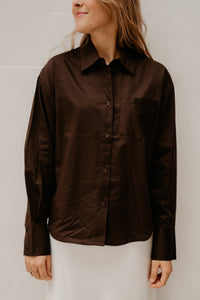 Objzila L/S Shirt Seal Brown - Bij Keesje - Object - Top