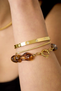 Oda armband retro bruin - Bij Keesje - Bij Keesje - accessoires